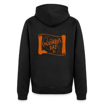 COLUMBUS DAY MOMENRY - Veste à capuche bio Premium Unisexe - noir - Dos - Nico (187cm)