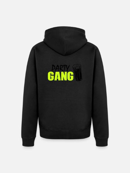 Party Gang - Unisex Premium Organic Zip Hoodie - black