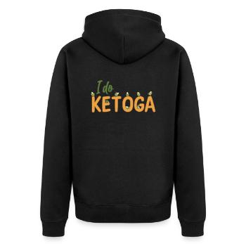 Ketosis Yoga Nutrition cétogène Régime cétarien - Veste à capuche bio Premium Unisexe - noir - Dos - Nico (187cm)