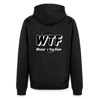 WTF - Où est la nourriture - Veste à capuche bio Premium Unisexe - noir - Dos - Nico (187cm)