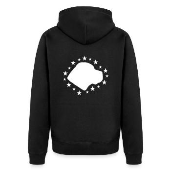 Cane Corso - Unisex Premium Bio Zip Hoodie - Schwarz - Hinten - Nico (187cm)