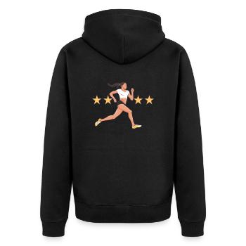 Running - Veste à capuche bio Premium Unisexe - noir - Dos - Nico (187cm)