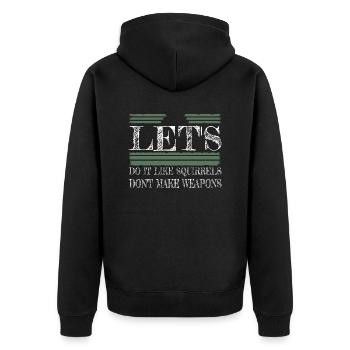 awesome counterculture fun birthday present bird - Unisex Premium Bio Zip Hoodie - Schwarz - Hinten - Nico (187cm)