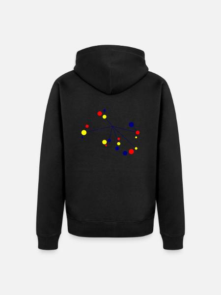 Abstrakt - Unisex Premium Bio Zip Hoodie - Schwarz