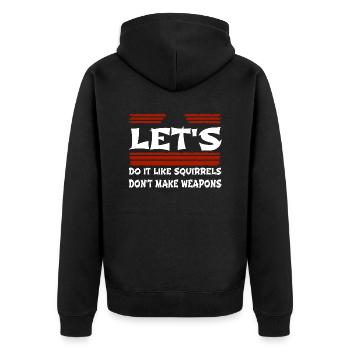 dictons drôles paix paix symbole anti guerre drôle - Veste à capuche bio Premium Unisexe - noir - Dos - Nico (187cm)