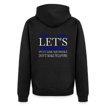 geek paix pour paris blague cool oiseau funky - Veste à capuche bio Premium Unisexe - noir - Dos - Nico (187cm)