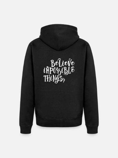 Impossible Things - Unisex Premium Organic Zip Hoodie - black