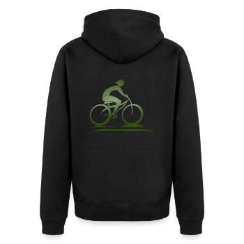 Cycliste - Veste à capuche bio Premium Unisexe - noir - Dos - Nico (187cm)
