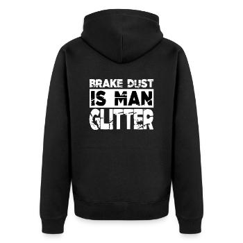 Car Mechanic Cool Baseball Sweatshirt Gift - Unisex Premium Organic Zip Hoodie - black - Back - Nico (187cm)