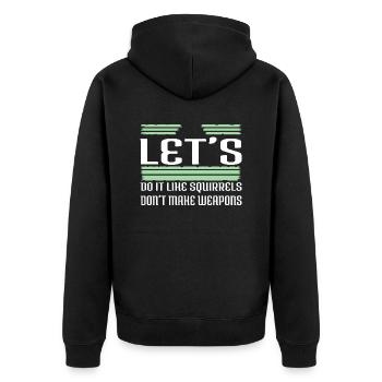 Family Funny Funny Sayings Gift Pride Peace Joke - Unisex Premium Organic Zip Hoodie - black - Back - Nico (187cm)