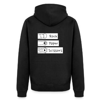 Chat drôle patte C’est nous / V-Day - Veste à capuche bio Premium Unisexe - noir - Dos - Nico (187cm)