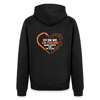 Chemist Science Physics Chemistry - Unisex Premium Organic Zip Hoodie - black - Back - Nico (187cm)
