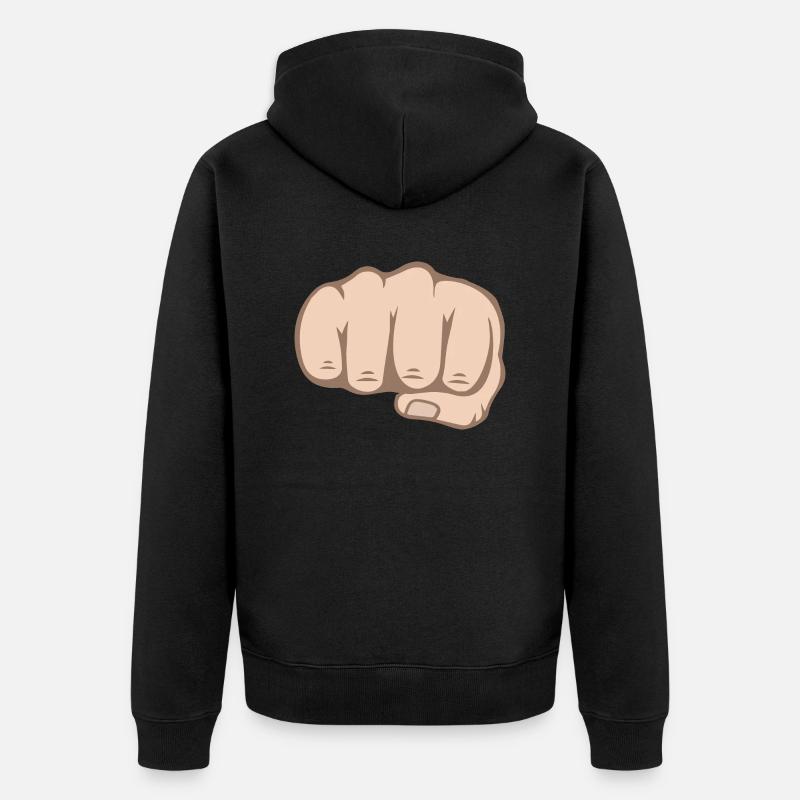 Poing - Veste à capuche bio Premium Unisexe - noir