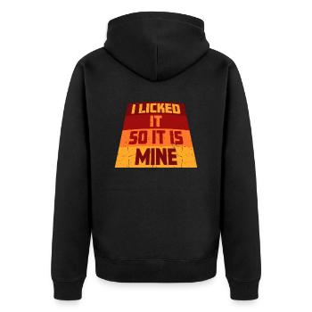 Je l’ai léché pour que ce soit le mien drôle de dire effronté - Veste à capuche bio Premium Unisexe - noir - Dos - Nico (187cm)