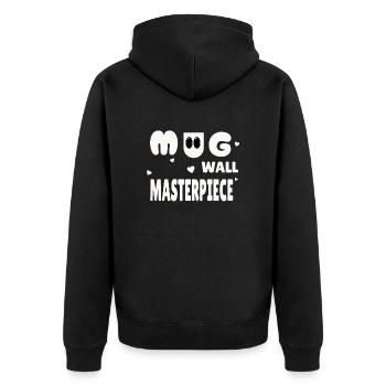 Coffee Caffeine Lover Mug Collection Espresso - Unisex Premium Bio Zip Hoodie - Schwarz - Hinten - Nico (187cm)