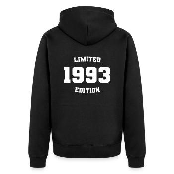Édition limitée 1993 - Veste à capuche bio Premium Unisexe - noir - Dos - Nico (187cm)