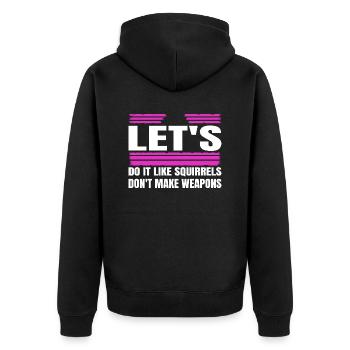 Anti guerre cadeau idée dictons des années 60 désarmement oiseau - Veste à capuche bio Premium Unisexe - noir - Dos - Nico (187cm)