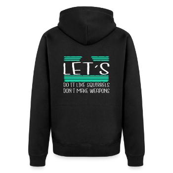 Mouvement de paix cool heureux drôle cadeau dictons drôles - Veste à capuche bio Premium Unisexe - noir - Dos - Nico (187cm)