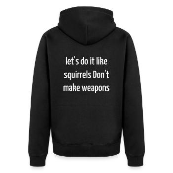 1960s geek 60s peace for paris peace funny quote - Unisex Premium Bio Zip Hoodie - Schwarz - Hinten - Nico (187cm)