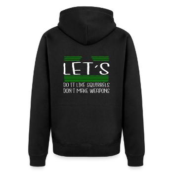 Geek 1960s Funky Statement Peace - Unisex Premium Organic Zip Hoodie - black - Back - Nico (187cm)
