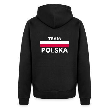 TEAM POLSKA! - Veste à capuche bio Premium Unisexe - noir - Dos - Nico (187cm)