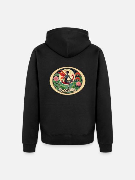Scorpio - Unisex Premium Organic Zip Hoodie - black