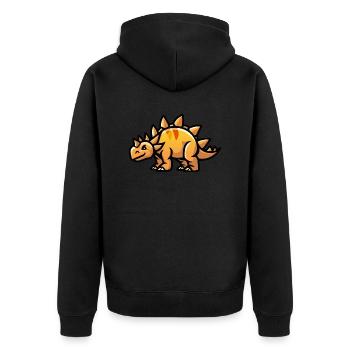 Bande dessinée Dinosaure Stégosaure - Veste à capuche bio Premium Unisexe - noir - Dos - Nico (187cm)