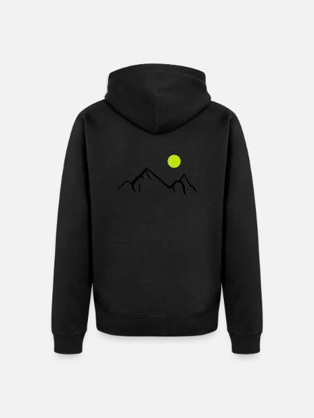 Mountains 01 - Unisex Premium Organic Zip Hoodie - black