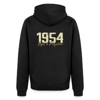 Original 1954 Rétro 1954 Cadeau d’anniversaire 1954 - Veste à capuche bio Premium Unisexe - noir - Dos - Nico (187cm)