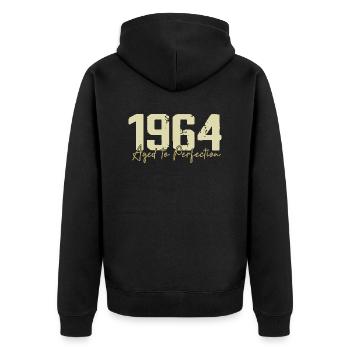 Original 1964 Rétro 1964 Cadeau d’anniversaire 1964 - Veste à capuche bio Premium Unisexe - noir - Dos - Nico (187cm)