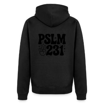 Jesus Glaube Gott Christliche Religion - Unisex Premium Bio Zip Hoodie - Schwarz - Hinten - Nico (187cm)