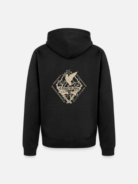 la regina light - Felpa con cappuccio ecologica premium unisex - nero