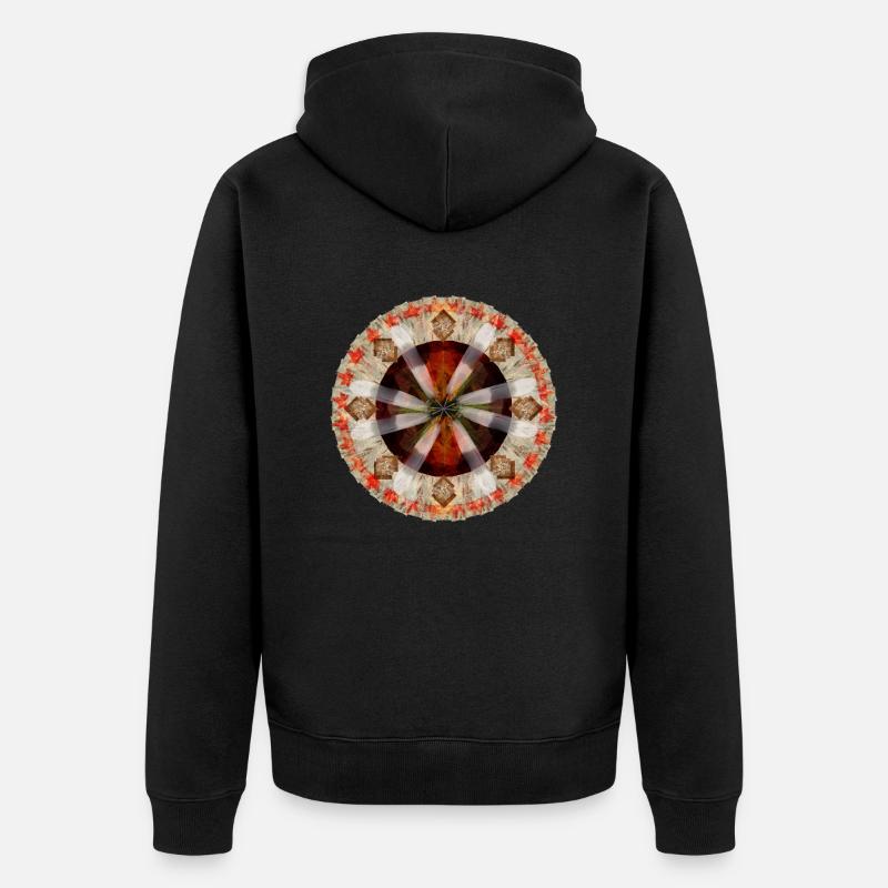 Mandala Amérique du Nord - Veste à capuche bio Premium Unisexe - noir