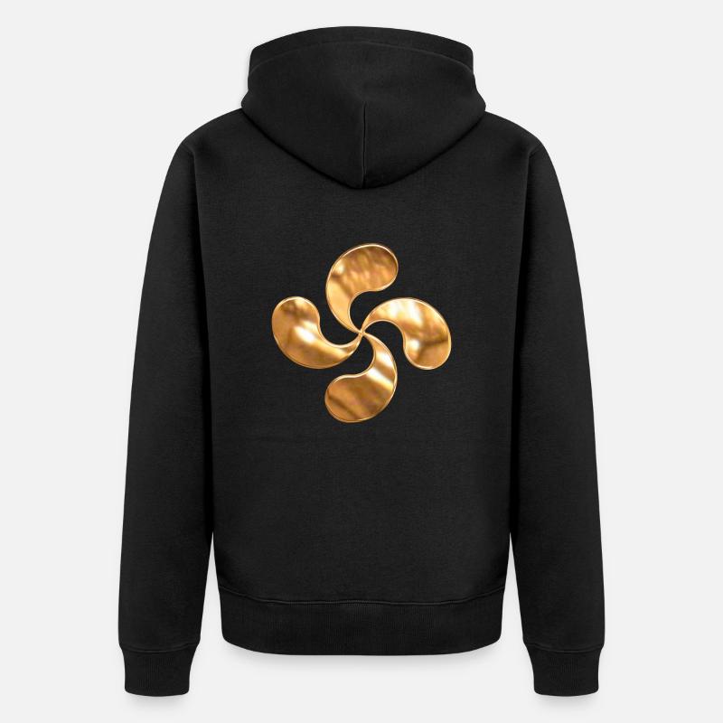 croix basque - Veste à capuche bio Premium Unisexe - noir