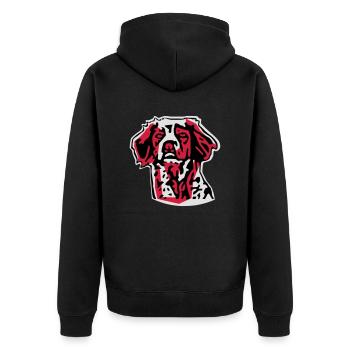 Brittany Spaniel - Unisex Premium Organic Zip Hoodie - black - Back - Nico (187cm)