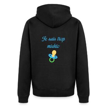trop michto - Veste à capuche bio Premium Unisexe - noir - Dos - Nico (187cm)