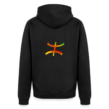 Z TIFINAGH - Veste à capuche bio Premium Unisexe - noir - Dos - Nico (187cm)