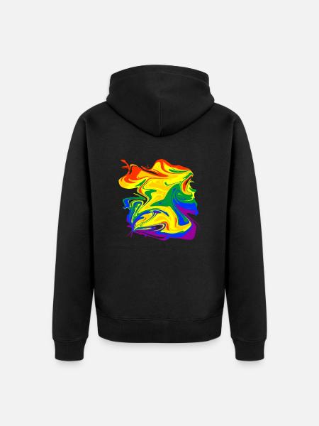 rainbow mess - Unisex Premium Bio Zip Hoodie - Schwarz