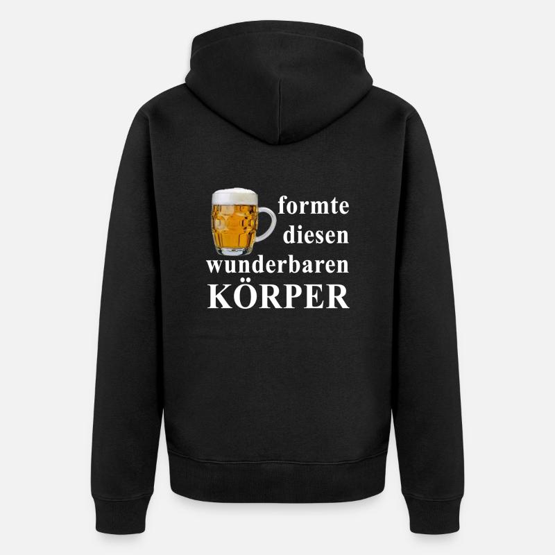 wunderbarer_koerper_weiss - Veste à capuche bio Premium Unisexe - noir