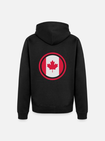 Canada emblem - Unisex Premium Organic Zip Hoodie - black