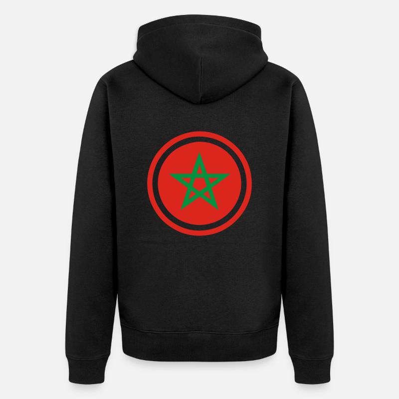 Maroc Emblème - Veste à capuche bio Premium Unisexe - noir