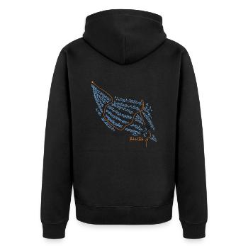 Canyon Caskadagouttes - Unisex Premium Organic Zip Hoodie - black - Back - Nico (187cm)