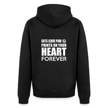 Amateurs de chats - Veste à capuche bio Premium Unisexe - noir - Dos - Nico (187cm)