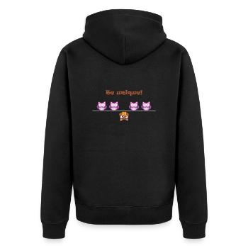 OWL unique - Veste à capuche bio Premium Unisexe - noir - Dos - Nico (187cm)