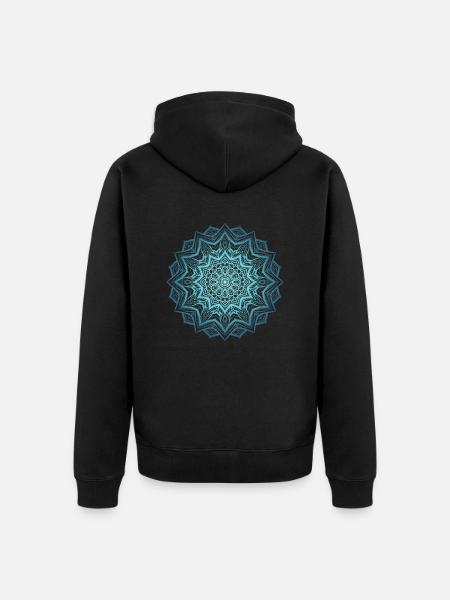 Mandala 2 - Unisex Premium Bio Zip Hoodie - Schwarz