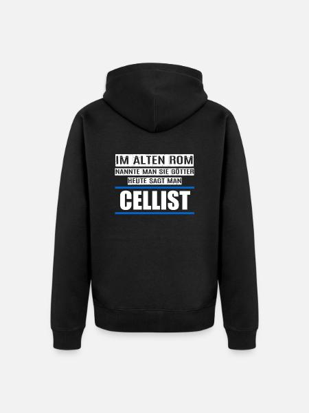 CELLIST - Unisex Premium Bio Zip Hoodie - Schwarz