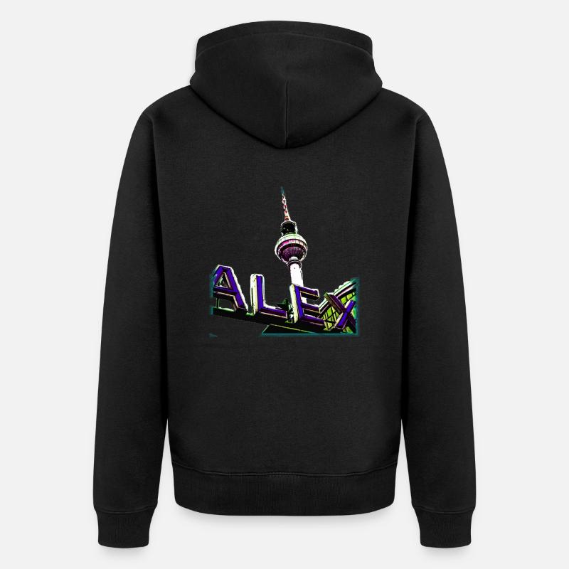 Alex Bleu - Veste à capuche bio Premium Unisexe - noir