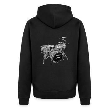 batterie - Veste à capuche bio Premium Unisexe - noir - Dos - Nico (187cm)