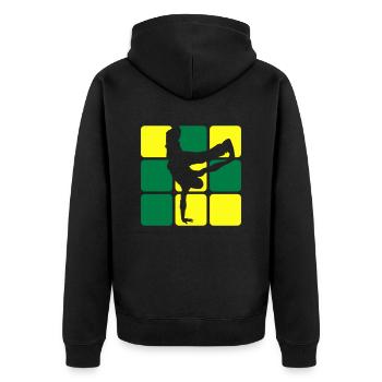 BREAKDANCE 2C 1 - Veste à capuche bio Premium Unisexe - noir - Dos - Nico (187cm)