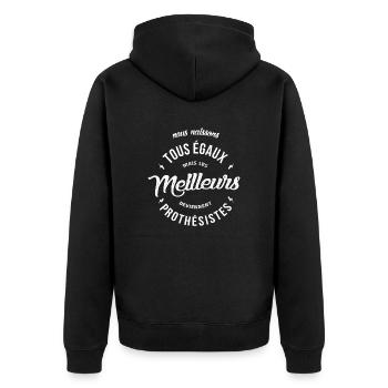 Les meilleurs deviennent Prothésistes - Veste à capuche bio Premium Unisexe - noir - Dos - Nico (187cm)